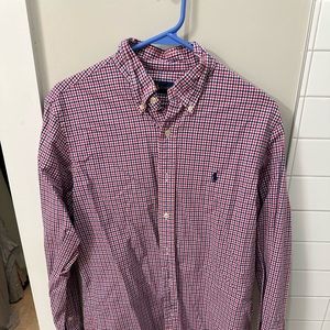 Men’s Red Checkered Polo Ralph Lauren Shirt